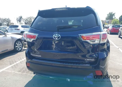 2015 Toyota Highlander Limited V6 из США, поврежденный, VIN 5TDYKRFH9FS048133